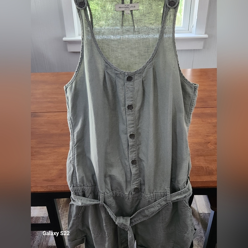 Abercrombie & Fitch Olive Green Utility Romper